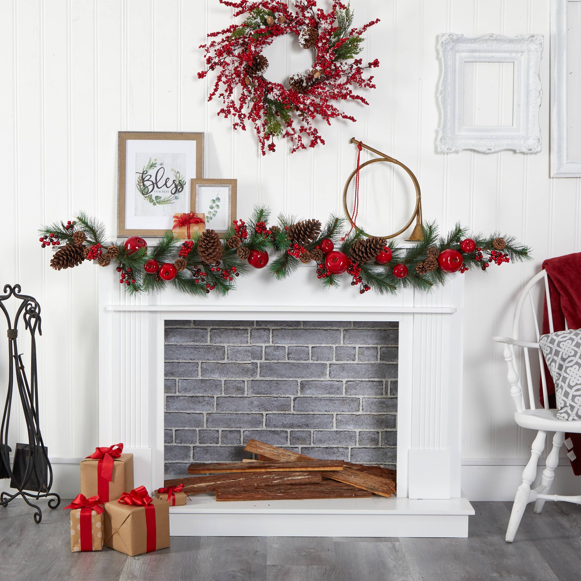 6ft. Apple, Berries & Pinecone Garland